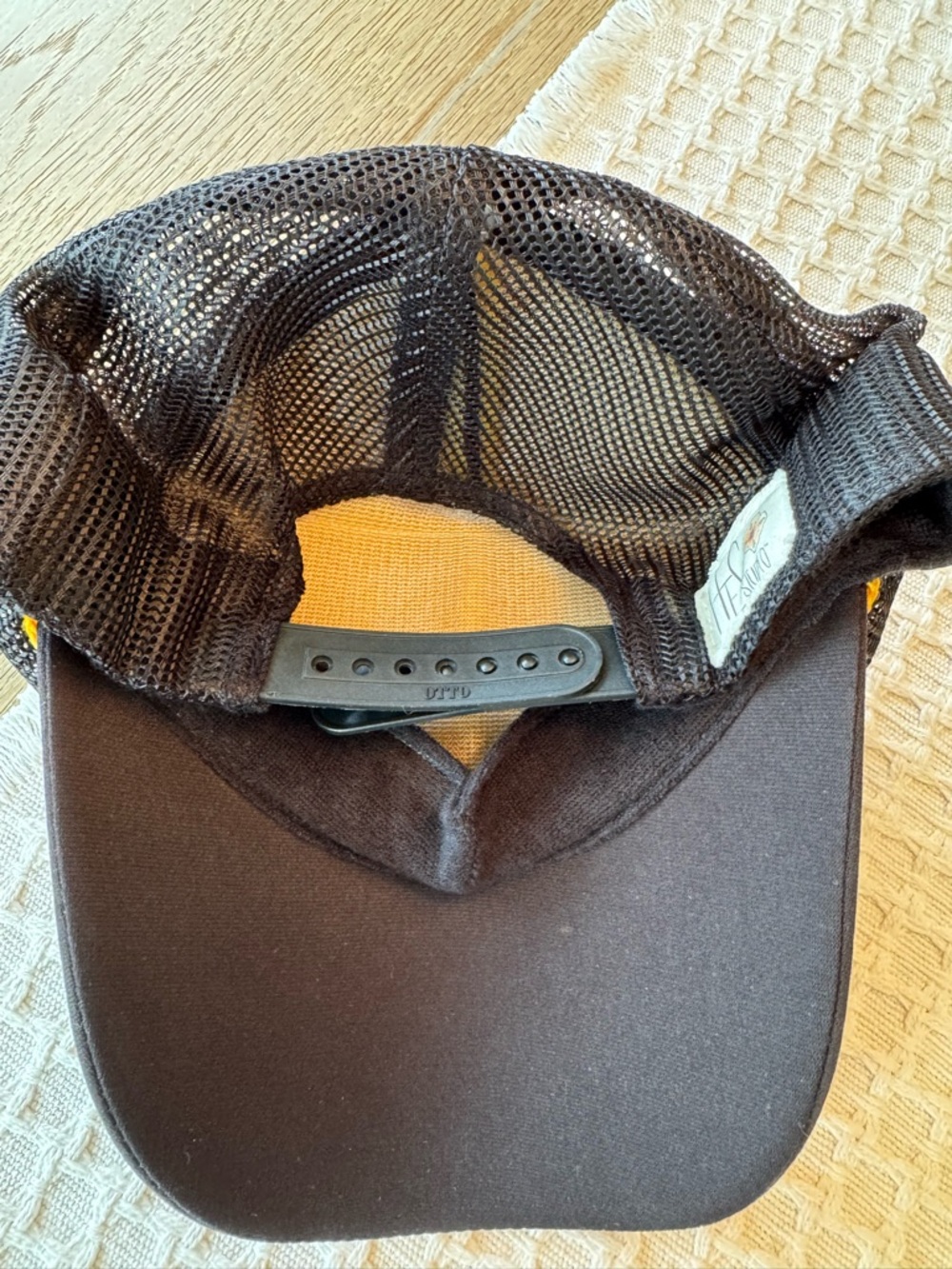 HEC Studio Black Trucker Hat with Yellow Patch & Galaxy Heart - Picture 3 of 4